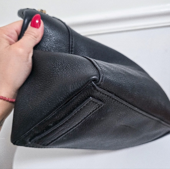 Tory Burch Mcgraw black leather chain tote shoulder bag - Picture 5 of 12